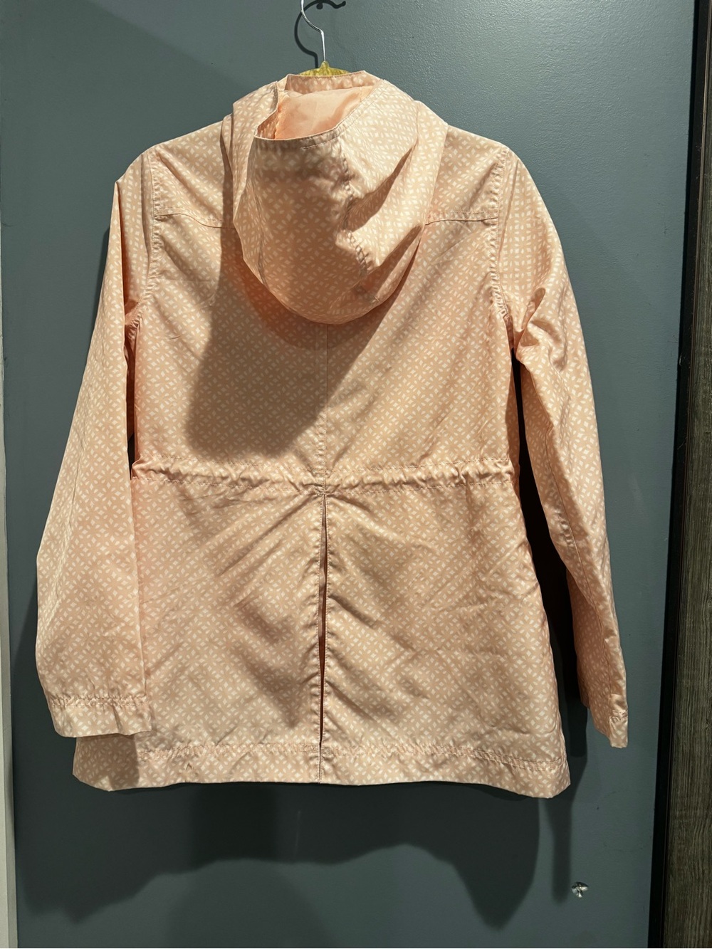 Merona Pink Printed Hooded Water Resistant Rain Jacket Size S/P - Picture 2 of 12